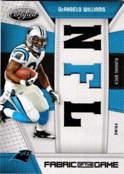 2010 Panini Certified - Fabric of the Game NFL Die Cut Prime #39 DeAngelo Williams Front