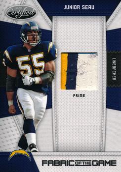 2010 Panini Certified - Fabric of the Game Prime #90 Junior Seau Front