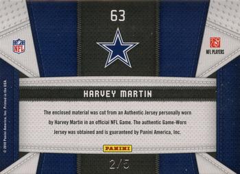 2010 Panini Certified - Fabric of the Game Team Die Cut #63 Harvey Martin Back