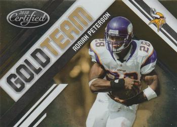 2010 Panini Certified - Gold Team #6 Adrian Peterson  Front