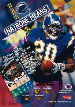 1994 Stadium Club - Members Only #40 Natrone Means Back
