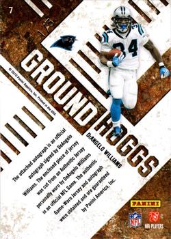 2010 Panini Absolute Memorabilia - Ground Hoggs Materials Autographs Jersey Number #7 DeAngelo Williams  Back