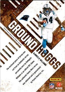 2010 Panini Absolute Memorabilia - Ground Hoggs Materials Jersey Number #7 DeAngelo Williams Back