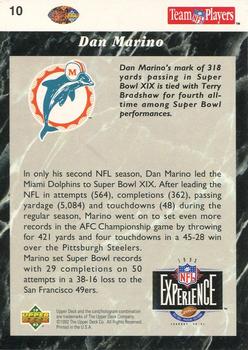 1993 Upper Deck NFL Experience #10 Dan Marino Back