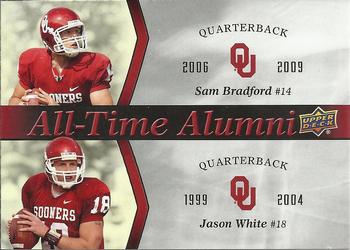2011 Upper Deck University of Oklahoma - All-Time Alumni Duos #ATAD-BW Jason White / Sam Bradford Front