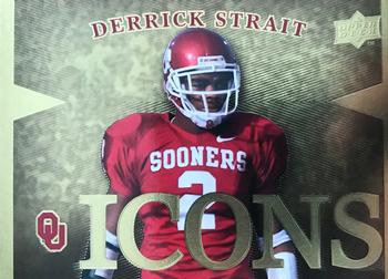 2011 Upper Deck University of Oklahoma - Icons #I-DS Derrick Strait Front