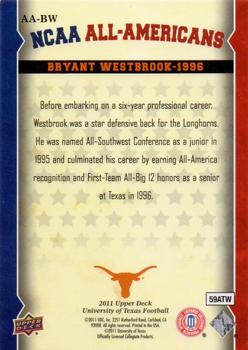 2011 Upper Deck University of Texas - All-Americans #AA-BW Bryant Westbrook Back