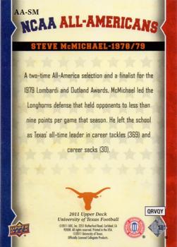 2011 Upper Deck University of Texas - All-Americans #AA-SM Steve McMichael Back