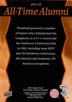 2011 Upper Deck University of Texas - All-Time Alumni #ATA-JT Johnny Treadwell Back
