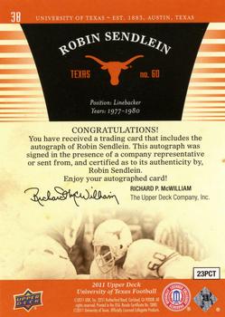 2011 Upper Deck University of Texas - Autographs #38 Robin Sendlein Back