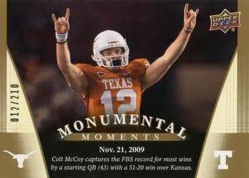 2011 Upper Deck University of Texas - Gold #97 Colt McCoy Front