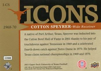 2011 Upper Deck University of Texas - Icons #I-CS Cotton Speyrer Back