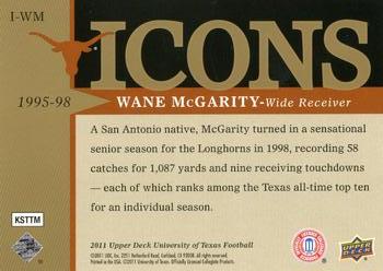 2011 Upper Deck University of Texas - Icons #I-WM Wane McGarity Back
