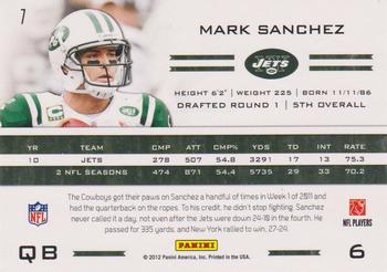 2011 Panini Totally Certified #7 Mark Sanchez Back