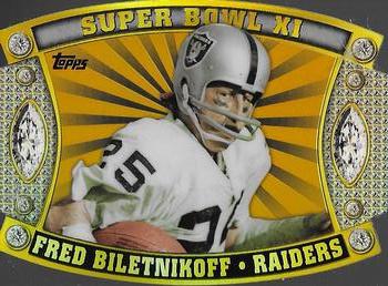 2011 Topps - Super Bowl Legends Giveaway Die Cut Gold #SB-17 Fred Biletnikoff Front
