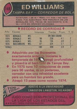 1977 Topps Mexican #148 Ed Williams Back