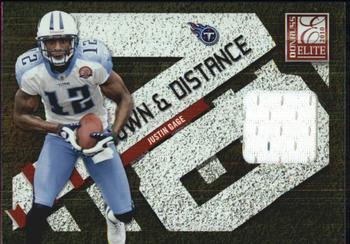 2010 Donruss Elite - Down and Distance Jerseys #11 Justin Gage Front