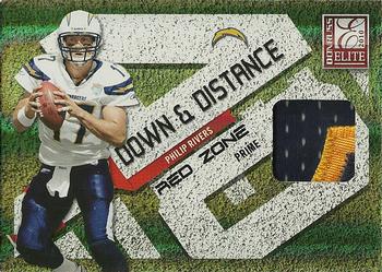 2010 Donruss Elite - Down and Distance Jerseys Red Zone Prime #37 Philip Rivers Front