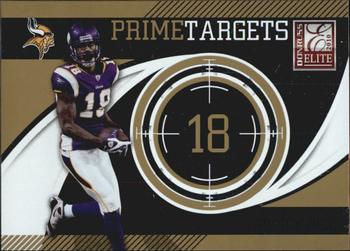 2010 Donruss Elite - Prime Targets Gold #17 Sidney Rice  Front