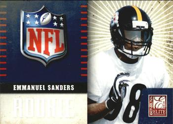 2010 Donruss Elite - Rookie NFL Shield #12 Emmanuel Sanders  Front