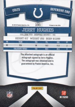 2010 Donruss Elite - Turn of the Century Autographs #186 Jerry Hughes Back