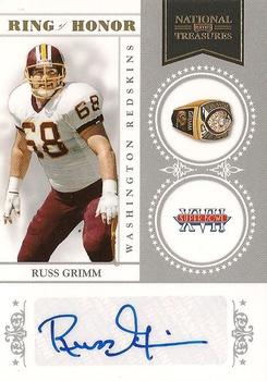 2010 Playoff National Treasures - Ring of Honor Signatures #19 Russ Grimm Front
