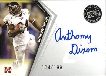 2010 Press Pass - Press Pass Signings Autographs Silver #PPS-AD Anthony Dixon Front