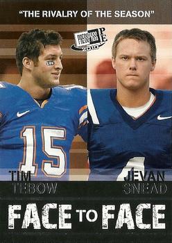 2010 Press Pass PE - Face To Face #FF9 Tim Tebow / Jevan Snead  Front