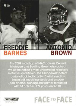 2010 Press Pass PE - Face To Face #FF10 Freddie Barnes / Antonio Brown  Back