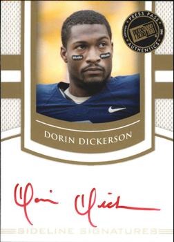2010 Press Pass PE - Sideline Signatures Gold Red Ink #SSDD Dorin Dickerson Front