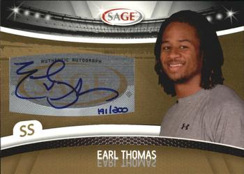 2010 SAGE - Autographs Gold #A-49 Earl Thomas  Front