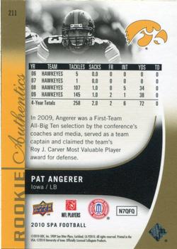 2010 SP Authentic - Gold #211 Pat Angerer  Back