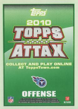 2010 Topps Attax - Code Cards #NNO Chris Johnson  Back