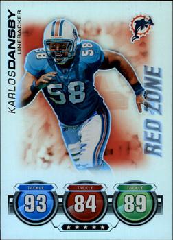 2010 Topps Attax - Red Zone Foil #NNO Karlos Dansby  Front