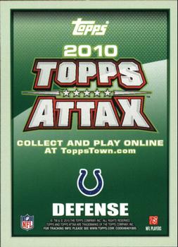 2010 Topps Attax - Red Zone Foil #NNO Robert Mathis  Back