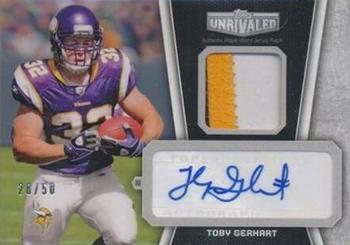2010 Topps Unrivaled - Autographed Patch Black #UAP-TG Toby Gerhart  Front