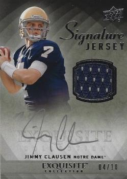 2010 Upper Deck Exquisite Collection - Signature Jersey #ESJ-JC Jimmy Clausen Front