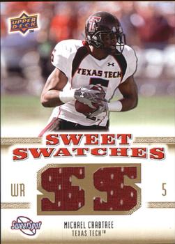 2010 Upper Deck NCAA Sweet Spot - Sweet Swatches #SSW-47 Michael Crabtree  Front