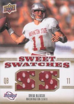 2010 Upper Deck NCAA Sweet Spot - Sweet Swatches #SSW-76 Drew Bledsoe  Front