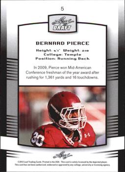 2012 Leaf Draft #5 Bernard Pierce Back