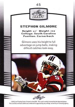 2012 Leaf Draft #45 Stephon Gilmore Back