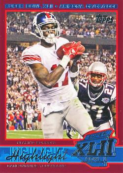 2008 Topps New York Giants Super Bowl XLII Champions #26 Plaxico Burress Front