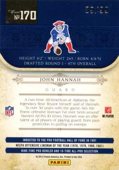 2011 Playoff National Treasures #170 John Hannah Back