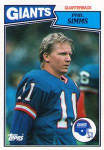 1987 Topps American/UK #1 Phil Simms Front