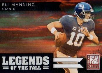 2011 Donruss Elite - Legends of the Fall Black #8 Eli Manning Front
