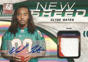 2011 Donruss Elite - New Breed Jersey Autographs Prime #36 Clyde Gates Front
