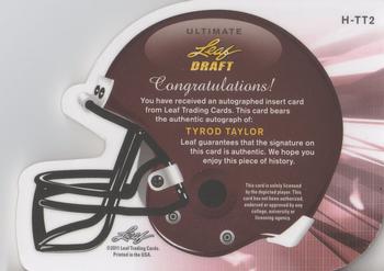 2011 Leaf Ultimate Draft - Helmet Die Cuts #H-TT2 Tyrod Taylor Back