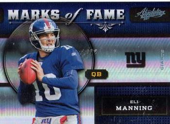 2011 Panini Absolute Memorabilia - Marks of Fame Spectrum #14 Eli Manning Front