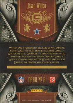 2011 Panini Crown Royale - Calling All Captains #6 Jason Witten Back