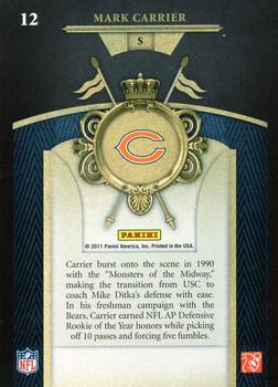 2011 Panini Crown Royale - Royalty #12 Mark Carrier Back